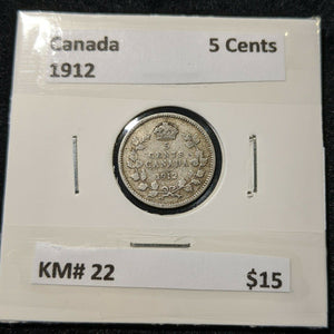 Canada 1912 5 Cents KM# 22 #024     9C