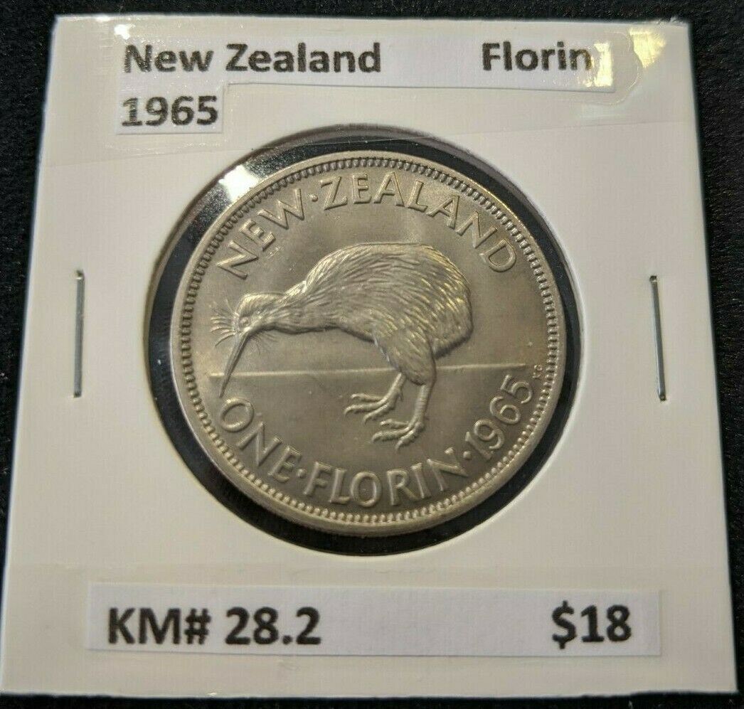 New Zealand 1965 2/- Florin  KM# 28.2