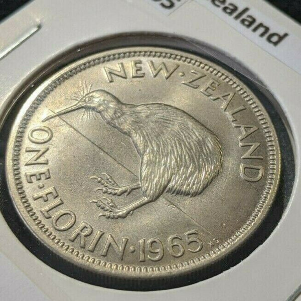 New Zealand 1965 2/- Florin  KM# 28.2