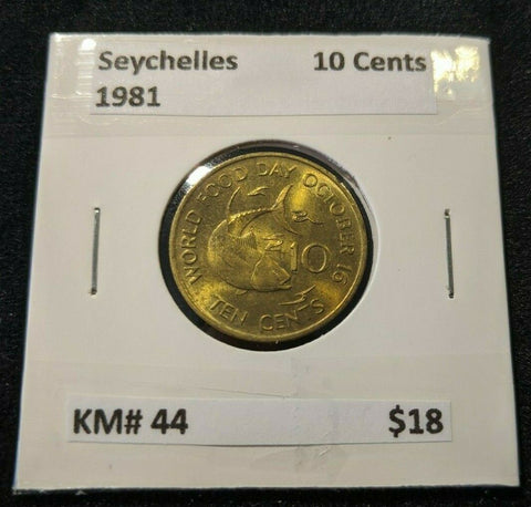 Seychelles 1981 10 Cent KM# 44  #120  #11C