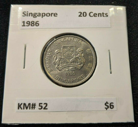 Singapore 1986 20 Cent KM# 52 #049  #11C