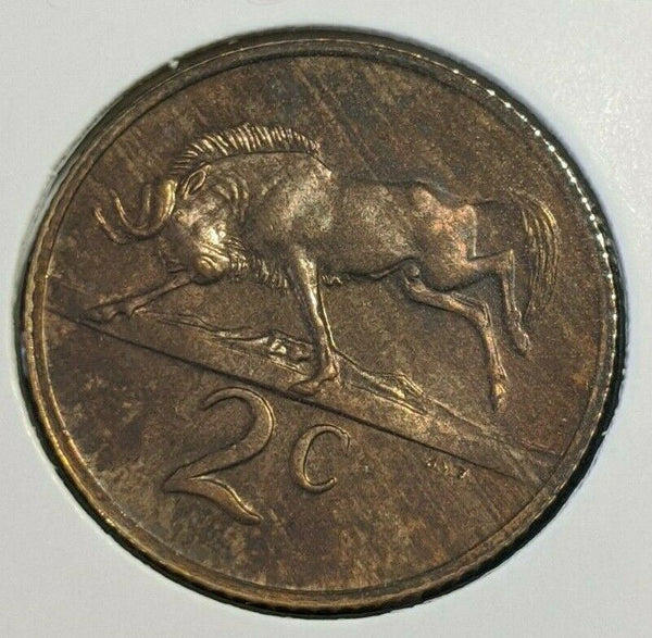 South Africa Proof 1976 Two Cent KM# 92