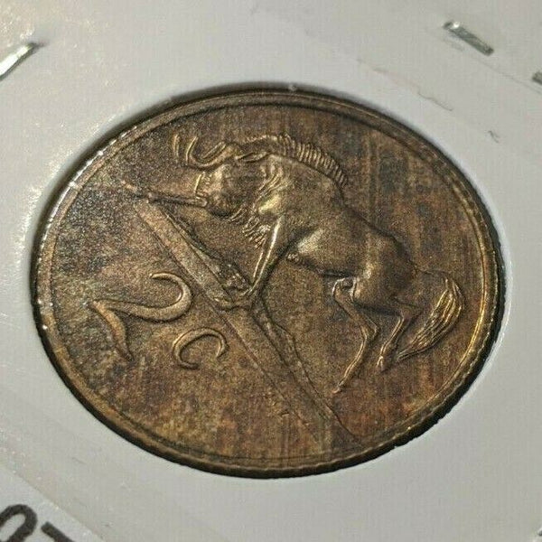 South Africa Proof 1976 Two Cent KM# 92