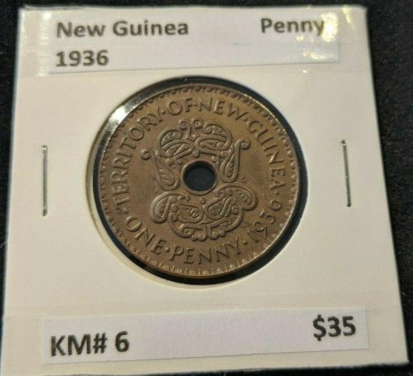 New Guinea 1936 Penny 1d KM# 6