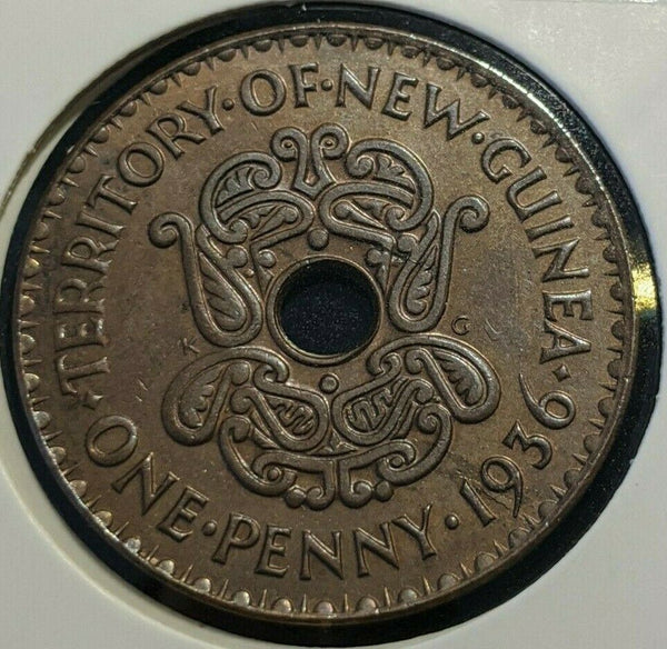 New Guinea 1936 Penny 1d KM# 6