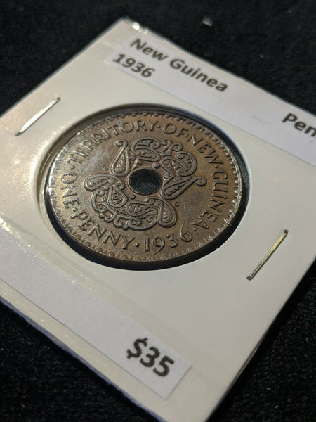 New Guinea 1936 Penny 1d KM# 6