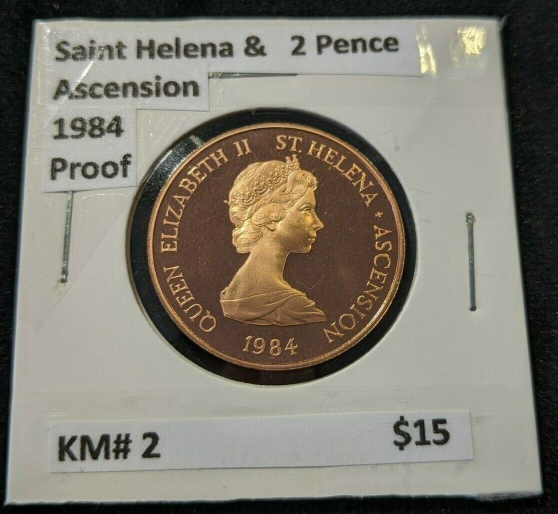 Saint Helena & Ascension Proof 1984 2 Pence KM# 2  #209  #6A