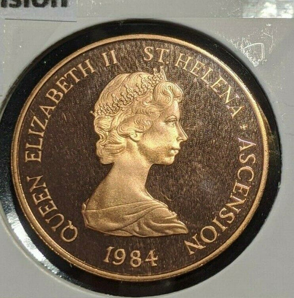 Saint Helena & Ascension Proof 1984 2 Pence KM# 2  #209  #6A