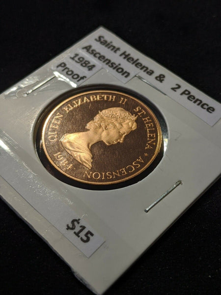 Saint Helena & Ascension Proof 1984 2 Pence KM# 2  #209  #6A