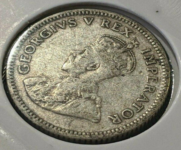 South Africa 1935 Sixpence 6d Cleaned KM# 16.2