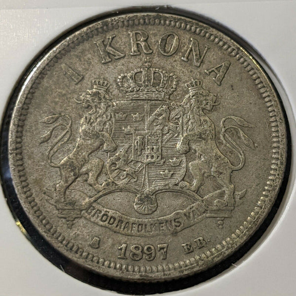 Sweden 1897 EB Krona KM# 760