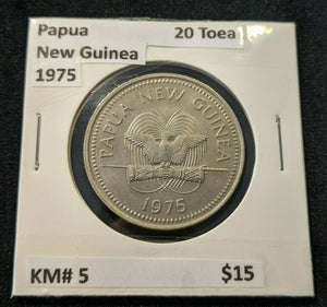 Papua New Guinea 1975 20 Toea KM# 5