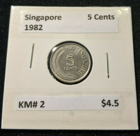 Singapore 1982 5 Cent KM# 2  #017  #11C