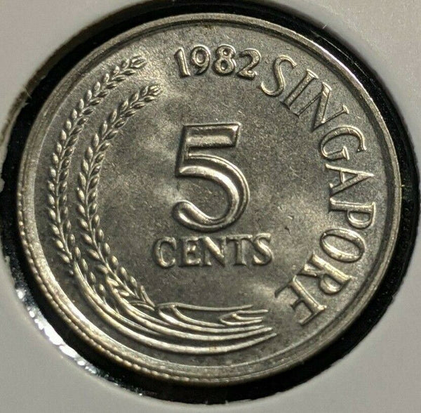 Singapore 1982 5 Cent KM# 2  #017  #11C