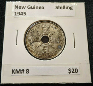 New Guinea 1945 Shilling 1/- KM# 8