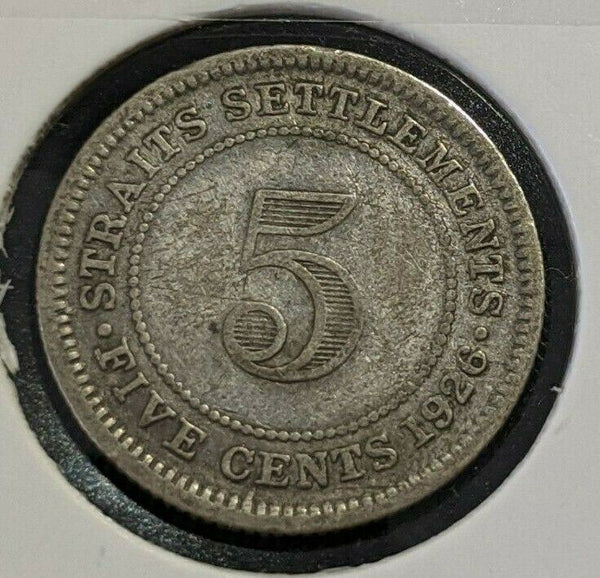 Straits Settlements 1926 5 Cents KM# 36