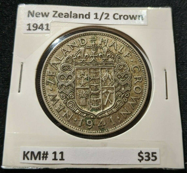 New Zealand 1941 1/2 Crown KM# 11