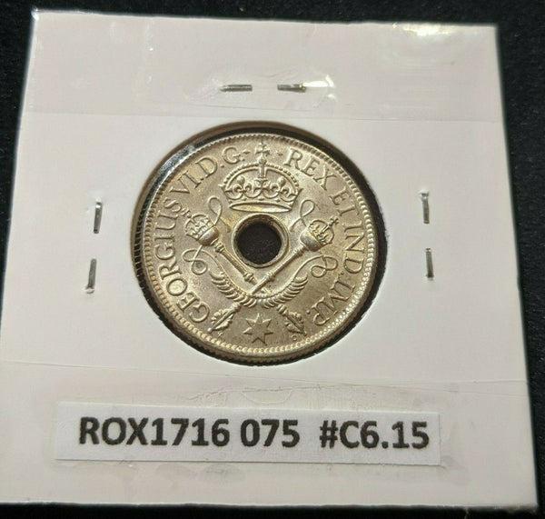 New Guinea 1938 Shilling 1/- Scratch KM# 8