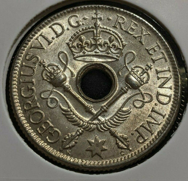 New Guinea 1938 Shilling 1/- Scratch KM# 8