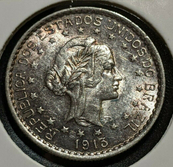 Brazil 1913A 500 Reis Cleaned KM# 512