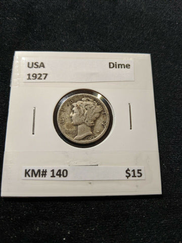 USA 1927 Dime 10c Ten Cent KM# 140