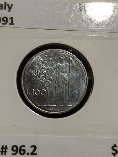 Italy 1991 100 Lire KM# 96.2