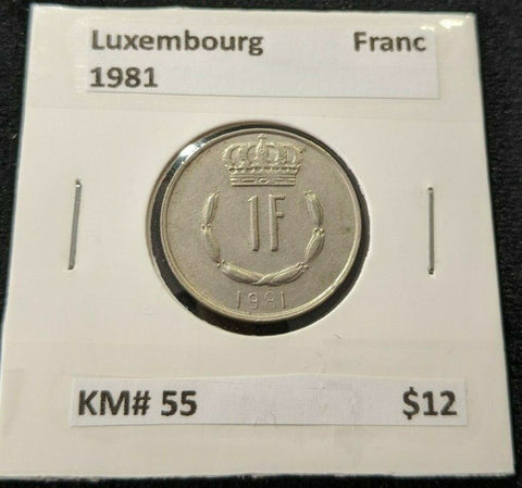Luxembourg 1981 Franc KM# 55 #151  #15A