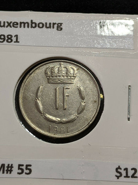 Luxembourg 1981 Franc KM# 55 #151  #15A