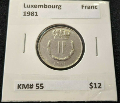 Luxembourg 1981 Franc KM# 55 #170  #15A