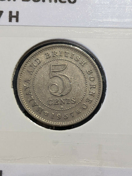 Malaya & British Borneo 1957 H 5 Cents KM# 1