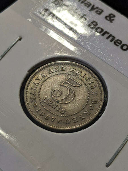 Malaya & British Borneo 1957 H 5 Cents KM# 1