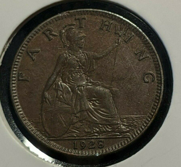 Great Britain 1928 1/4d Farthing KM# 825