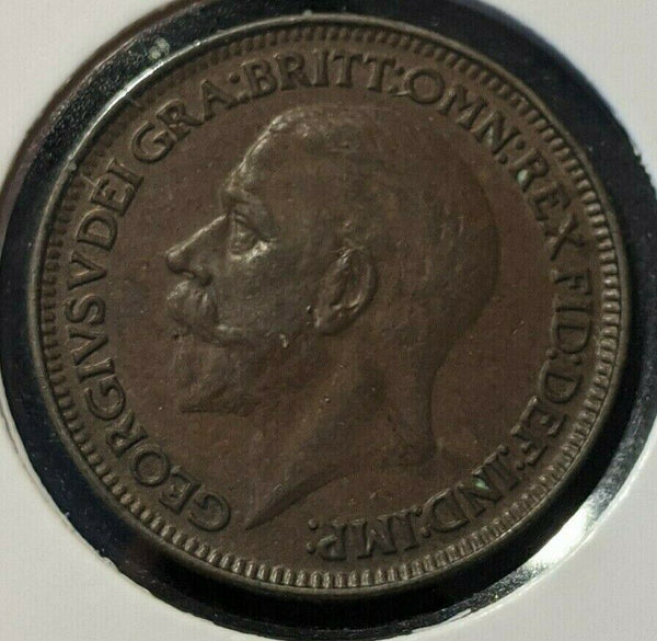 Great Britain 1928 1/4d Farthing KM# 825