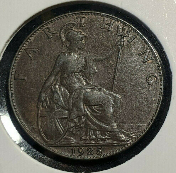 Great Britain 1925 1/4d Farthing KM# 808.2