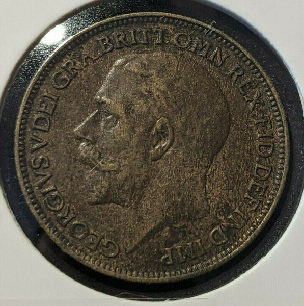 Great Britain 1920 1/4d Farthing KM# 808.2