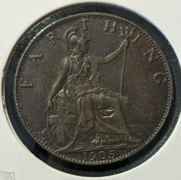 Great Britain 1905 1/4d Farthing KM# 792