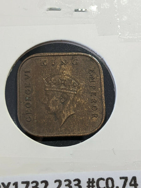 Malaya 1940 Half Cent 1/2c KM# 1