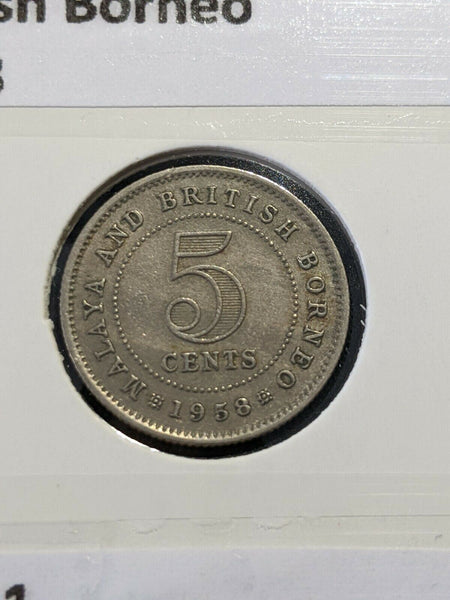 Malaya & British Borneo 1958 5 Cents KM# 1