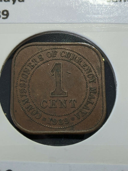 Malaya 1939 One Cent KM# 2