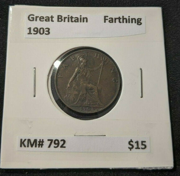 Great Britain 1903 1/4 Farthing KM# 792