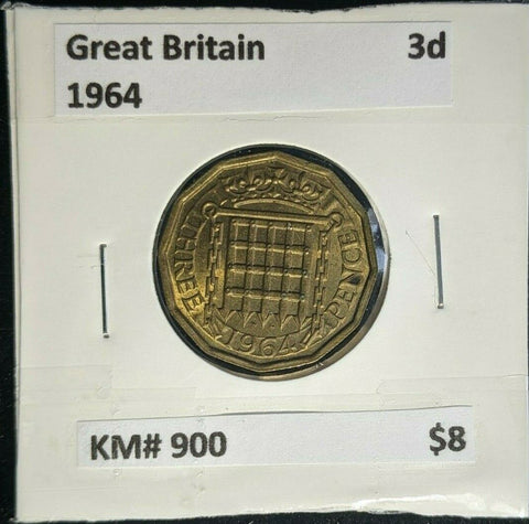 Great Britain 1964 3d Threepence KM# 900         #254