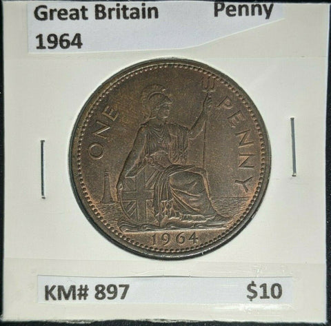 Great Britain 1964 1d Penny KM# 897          #277  #16B