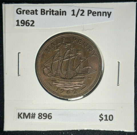 Great Britain 1962 1/2d Half Penny KM# 896         #288   #16A
