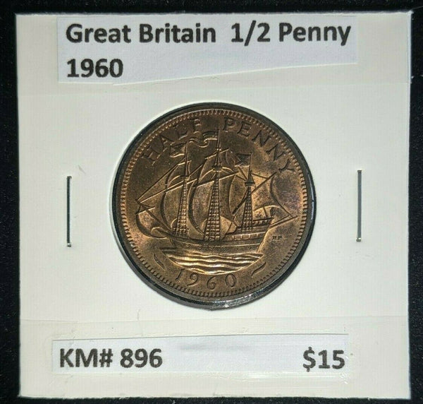 Great Britain 1960 1/2d Half Penny KM# 896         #287