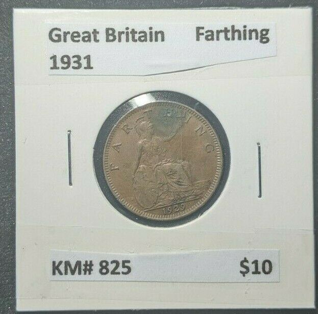 Great Britain 1931 1/4d  Farthing KM# 825         #307