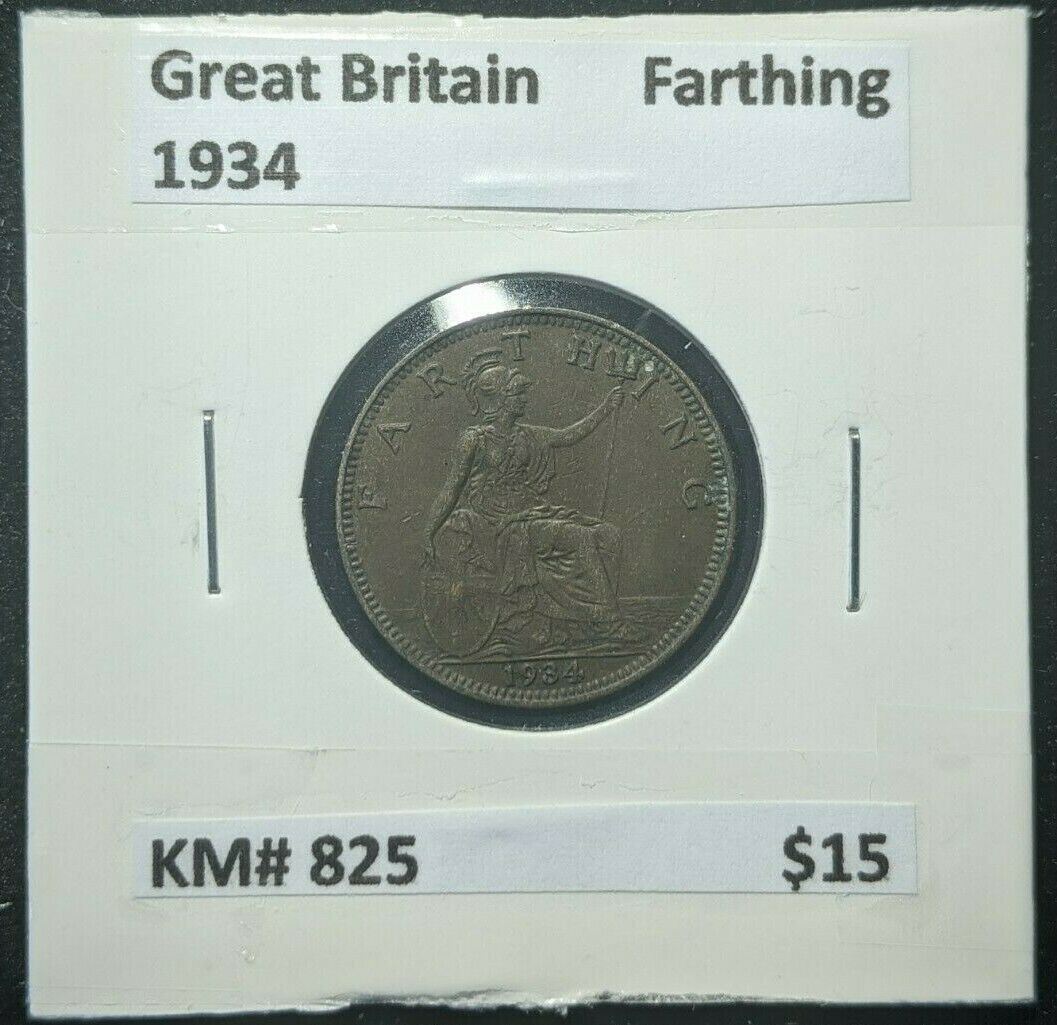 Great Britain 1934 1/4d  Farthing KM# 825         #339