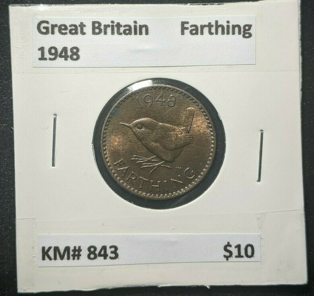 Great Britain 1948 1/4d  Farthing KM# 843         #300   #16A
