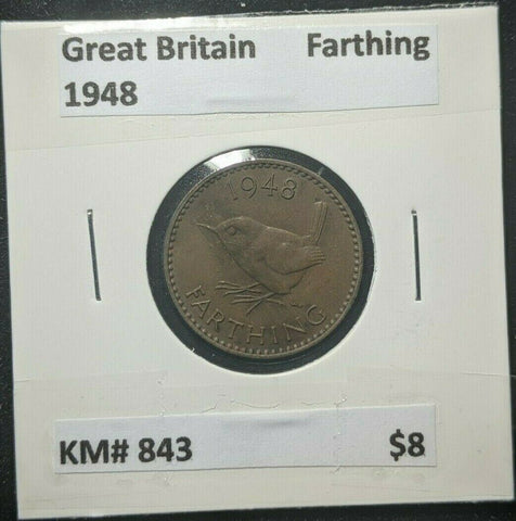 Great Britain 1948 1/4d  Farthing KM# 843         #101   #16A