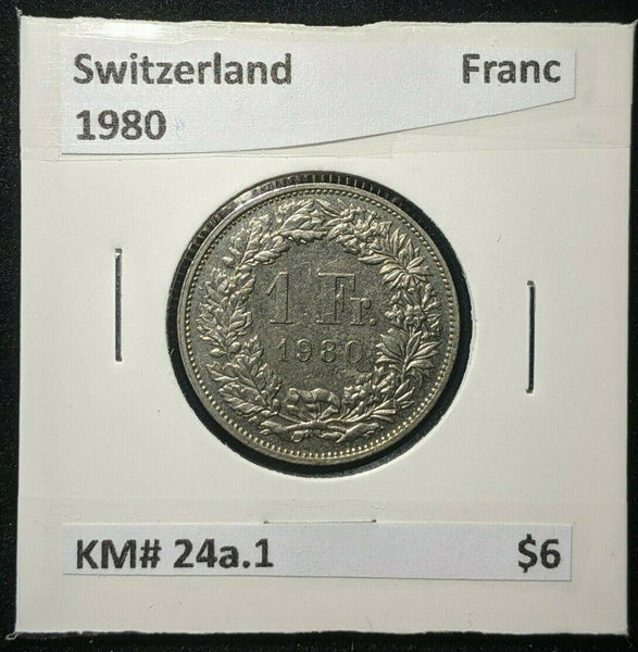 Switzerland 1980 Franc KM# 24a.1      #116	#20B