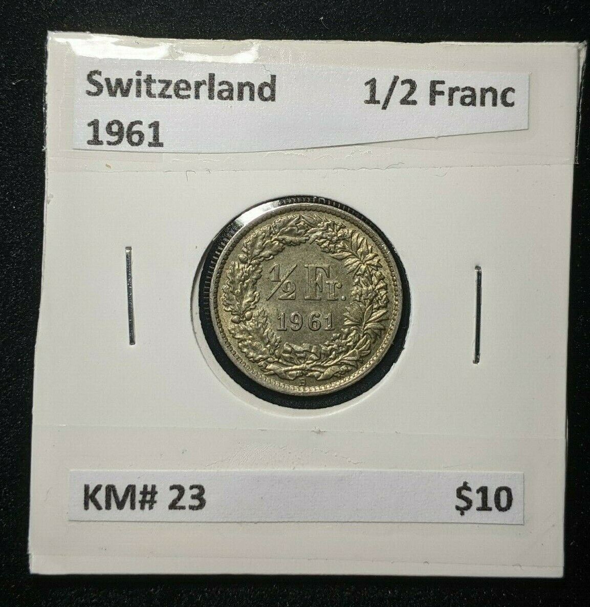 Switzerland 1961 1/2 Franc KM# 23      #054  #20A